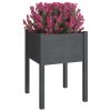 Square Gray Pine Wood Planter - 19.7" x 27.6"