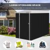4' x 8' Metal Outdoor Storage Shed With Lockable Door & 2 Air Vents