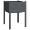 Square Gray Pine Wood Planter - 19.7" x 27.6"