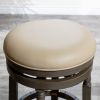 30-Inch Bar Stool Weathered Gray Finish & French Gray Leather Seat