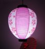 Handcrafted Sakura-Themed Pink & White Japanese Lantern For Home Décor