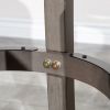 30-Inch Bar Stool Weathered Gray Finish & French Gray Leather Seat