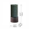 44" Tall Cylinder Ribbed Tower Outdoor Water Fountain