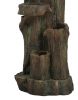 Rustic Tree Trunk 5-Tier Fountain With LED Light – Indoor/Outdoor Decor