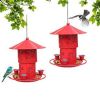 Outdoor Iron 3 Feeder Ports Hanging Hummingbird Feeder