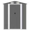 Garden Shed Light Gray 75.6"x 107.9"x 87.8" Made Of Galvanized Steel
