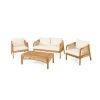 Outdoor 4-Piece Conversation Set - Acacia Wood