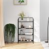 Adjustable 4-Tier Folding Plant Stand With Shelves