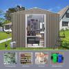 8 x 10 Ft Outdoor Metal Storage Shed Grey