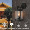 Outdoor Wall Lantern With Dusk-to-Dawn Sensor & E26 Light Bulb
