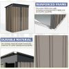 5 x 3Ft Outdoor Brown Storage Tool Shed With Sloped Roof & Lockable Entrance