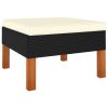 10 Piece Black Rattan Lounge Set With Cushions