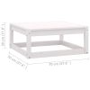 Garden Footstools with Cushions 2 pcs Solid Pinewood