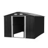 8' x 12' Ft Storage Shed - Charcoal Black