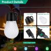 52.5Ft Vibrant Outdoor String Smart RGB LED Waterproof Patio Lights