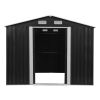 8' x 12' Ft Storage Shed - Charcoal Black