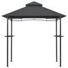 BBQ Gazebo 7.9'x4.9'x8.4' Anthracite Steel