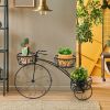 Parisian Tricycle Plant Stand: Elegant Flowerpot Holder