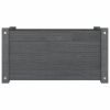 Solid Pine Garden Planters - Set Of 2 (Gray)