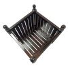 Black Wooden Square Outdoor Planter Pot For Flowers & Vegetables