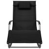 Sun Loungers 2 pcs Textilene Black and Gray