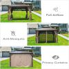 12' X 12' Hardtop Galvanized Steel Roof Gazebo With Curtains & Netting