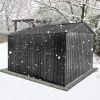 Metal Garden Shed 10Ft x 8Ft Dark-Grey With Window