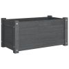 Solid Pine Garden Planters - Set Of 2 (Gray)