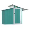 Green Garden Shed 106.3"x 51.2"x 82.1" Crafted From Galvanized Steel