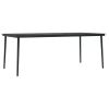 9 Piece Grey & Black Rattan Patio Dining Set