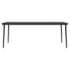 9 Piece Grey & Black Rattan Patio Dining Set
