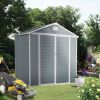 6 x 8Ft Grey Resin Outdoor Garden Shed