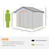 9' x 6' Green Outdoor Storage Shed With 4 Vents & Sliding Doors