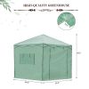 8x8Ft Foldable Greenhouse With Iron Frame & PE Mesh