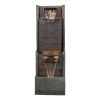39.3" Modern Outdoor Waterfall Fountain With LED Lights