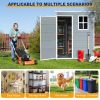 5 x 3 Ft Resin Outdoor Storage Shed For Patio - Grey
