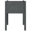 Square Gray Pine Wood Planter - 19.7" x 27.6"