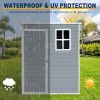5 x 3 Ft Resin Outdoor Storage Shed For Patio - Grey