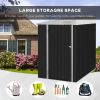 4' x 6' Metal Storage Shed With Lockable Door & 2 Air Vents