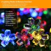 Set Of 2 Solar-Powered String Lights With 50 LED Sakura Blossom Beads