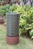44" Tall Cylinder Ribbed Tower Outdoor Water Fountain