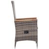 7 Piece Rattan Grey Outdoor Patio Dining Set