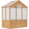 Outdoor Wooden Polycarbonate Walk-in Greenhouse