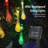 Solar-Powered Outdoor String Lights 21 Feet With 30 LED Water Droplets