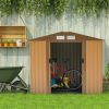 7' x 4' Outdoor Garden Shed With Foundation 4 Vents & Sliding Doors