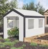 10' L x 7' W x 7' H Walk-In Tunnel Greenhouse With Roll-Up Windows