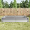 Silver Metal Outdoor Raised Garden Bed (6 x 3 x 1 ft)