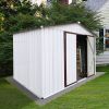 White Metal Garden 10Ft x 8Ft Storage Shed