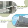 Outdoor Galvanized Metal Storage Lockable Double Door Shed 5.7 x 3Ft