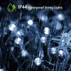 Solar-Powered LED Fairy Lights 22m With 200 LEDs 8 Illumination Modes White Waterproof